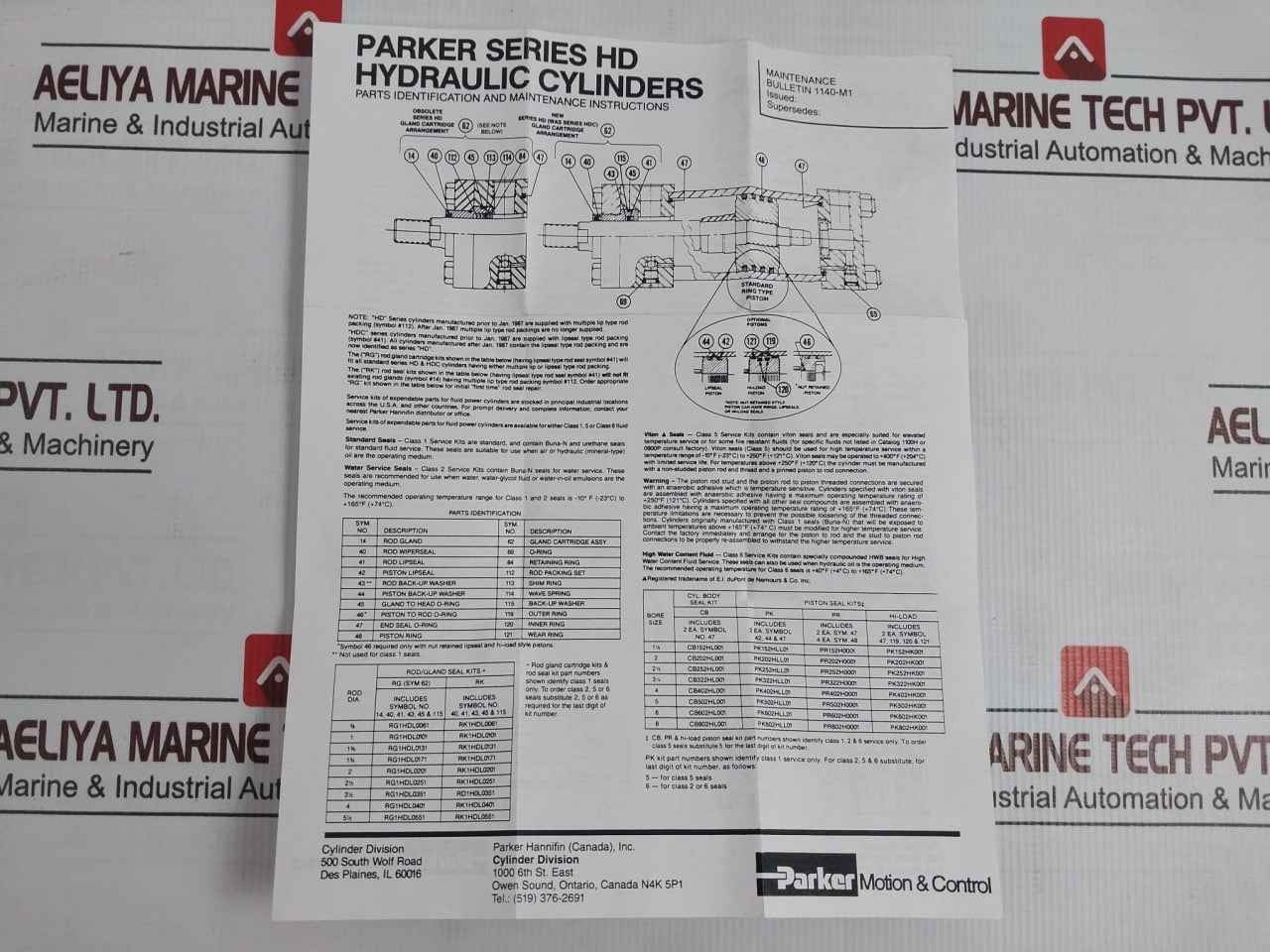 Parker Pk502Hk001 Bunan Hi-load Piston Seal Kit 99509-3
