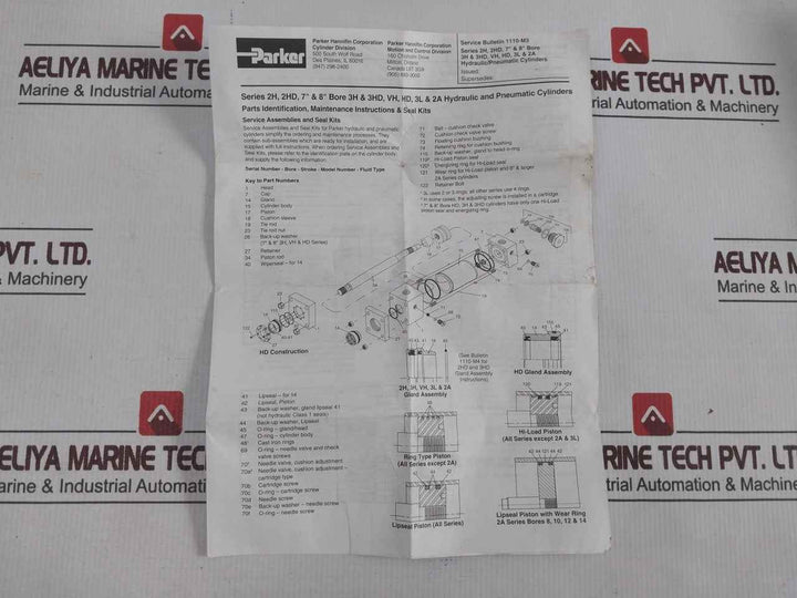 Parker Rg2hlts101 1 Tuff-seal 2h-3l-vh Rod Gland Kit