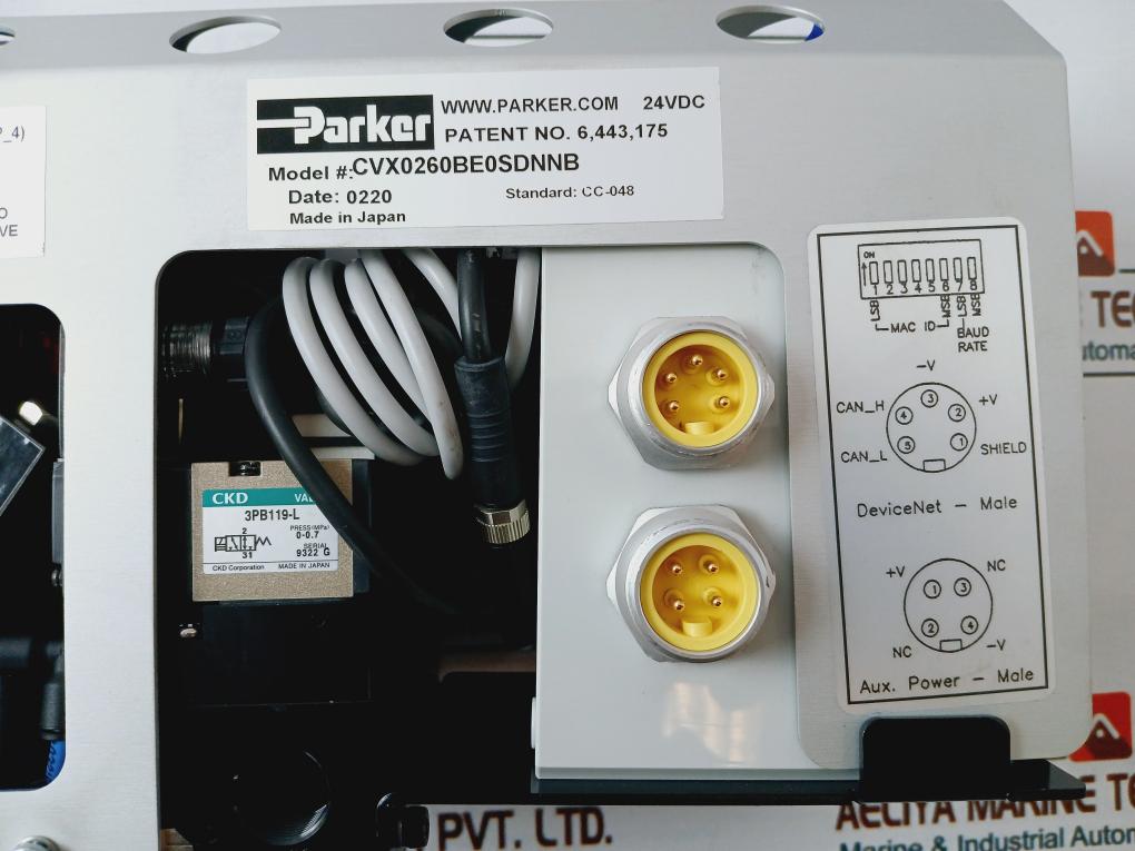 Parker RS230C1R1141, CVX0260BE0SDNNB Servo Motor With Vacuum Generator Set