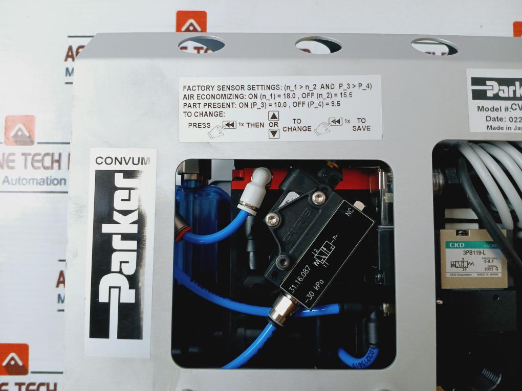 Parker RS230C1R1141, CVX0260BE0SDNNB Servo Motor With Vacuum Generator Set