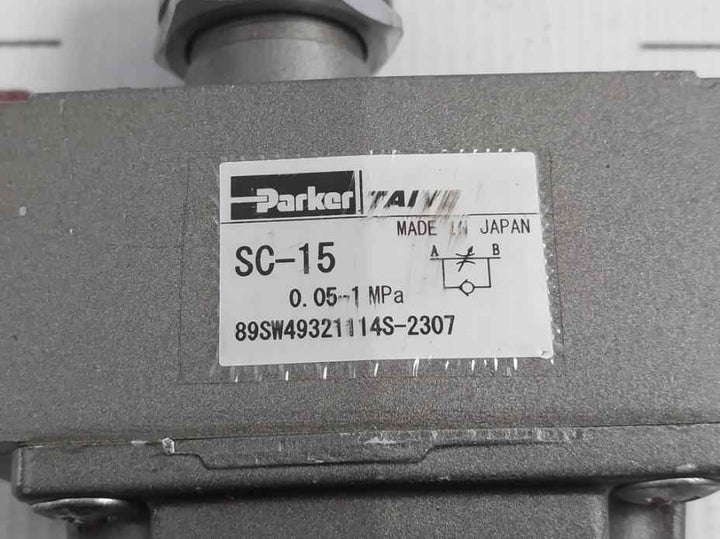 Parker Sc-15 Speed Controller 0.05-1 Mpa 89Sw49321114S-2307
