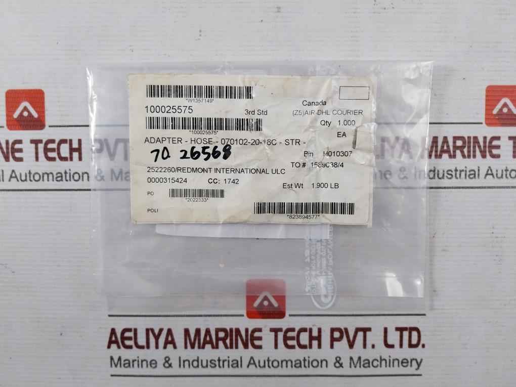 Parker Sma-16 Fitting Adapter-hose 1-5/16 W1357149 3/8 Npt