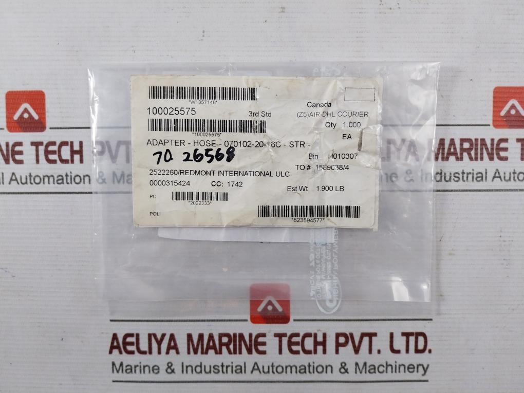 Parker Sma-16 Fitting Adapter-hose 1-5/16 W1357149 3/8 Npt