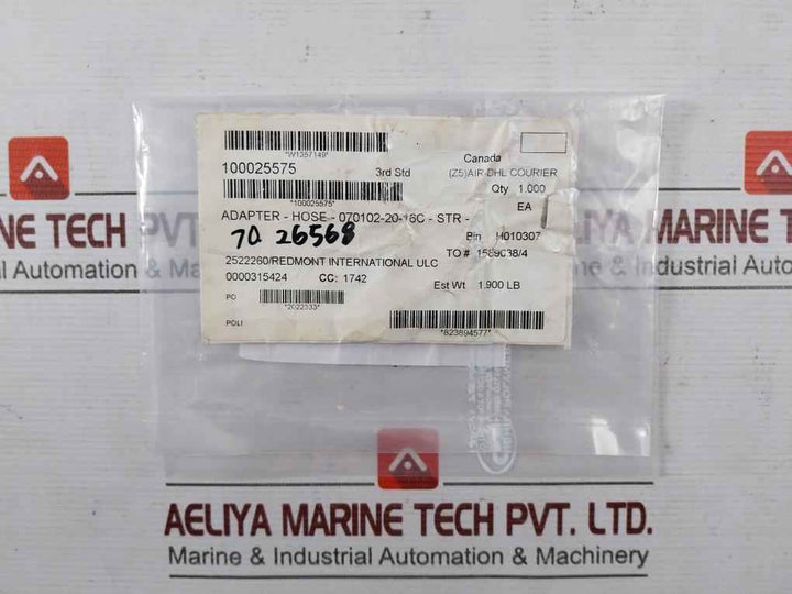 Parker Sma-16 Fitting Adapter-hose 1-5/16 W1357149 3/8 Npt