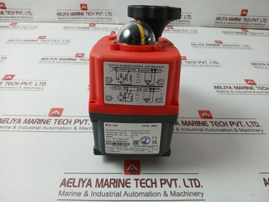 Parker 76012122 Act Valve Assy With Adapter Kit S20 Ser J4C Ip67 24-240 Dc Or Ac