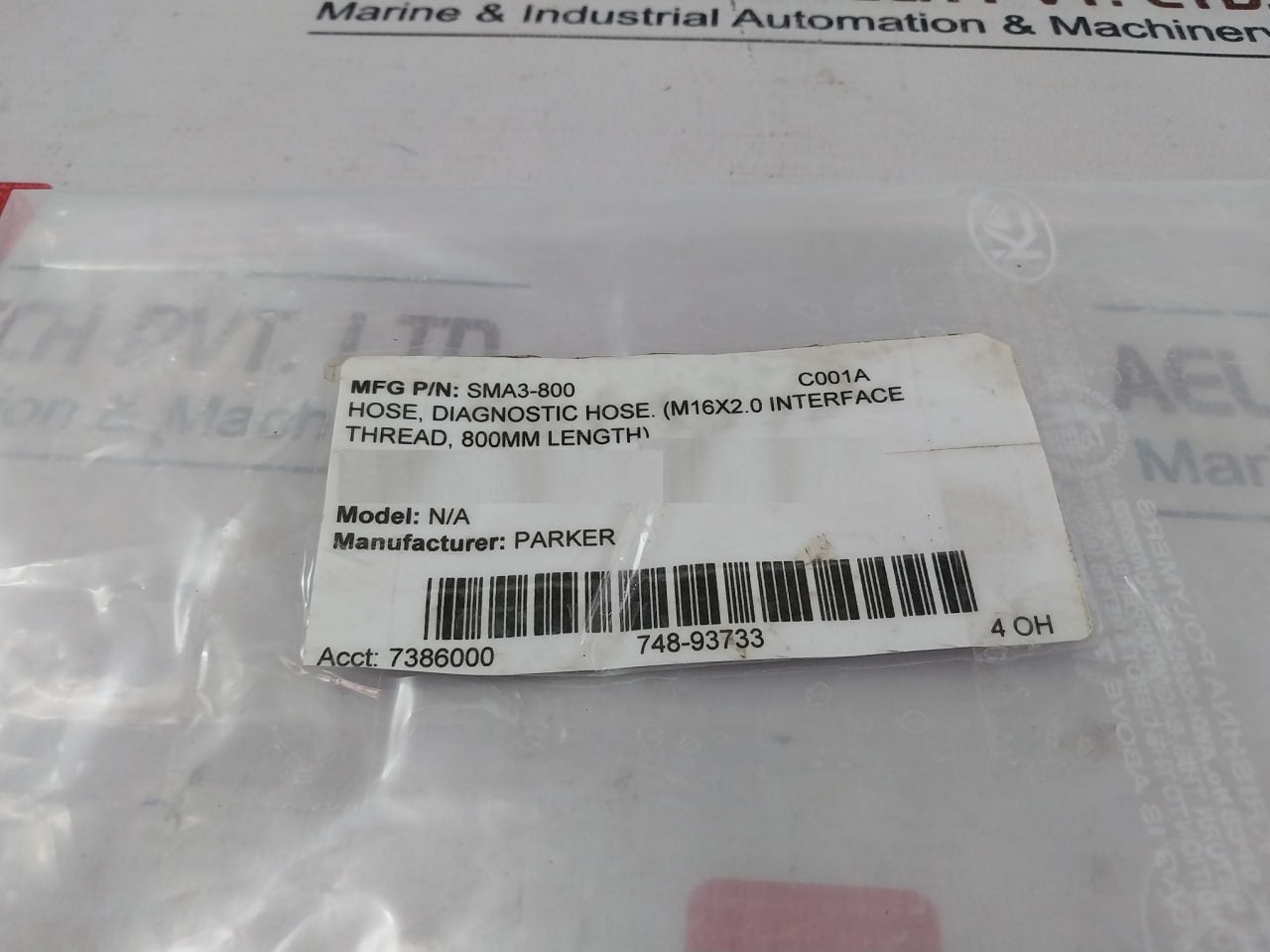 Parker Ema3 Diagnostic Hose Sma3-800