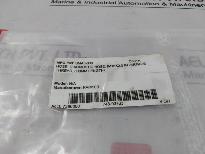 Parker Ema3 Diagnostic Hose Sma3-800