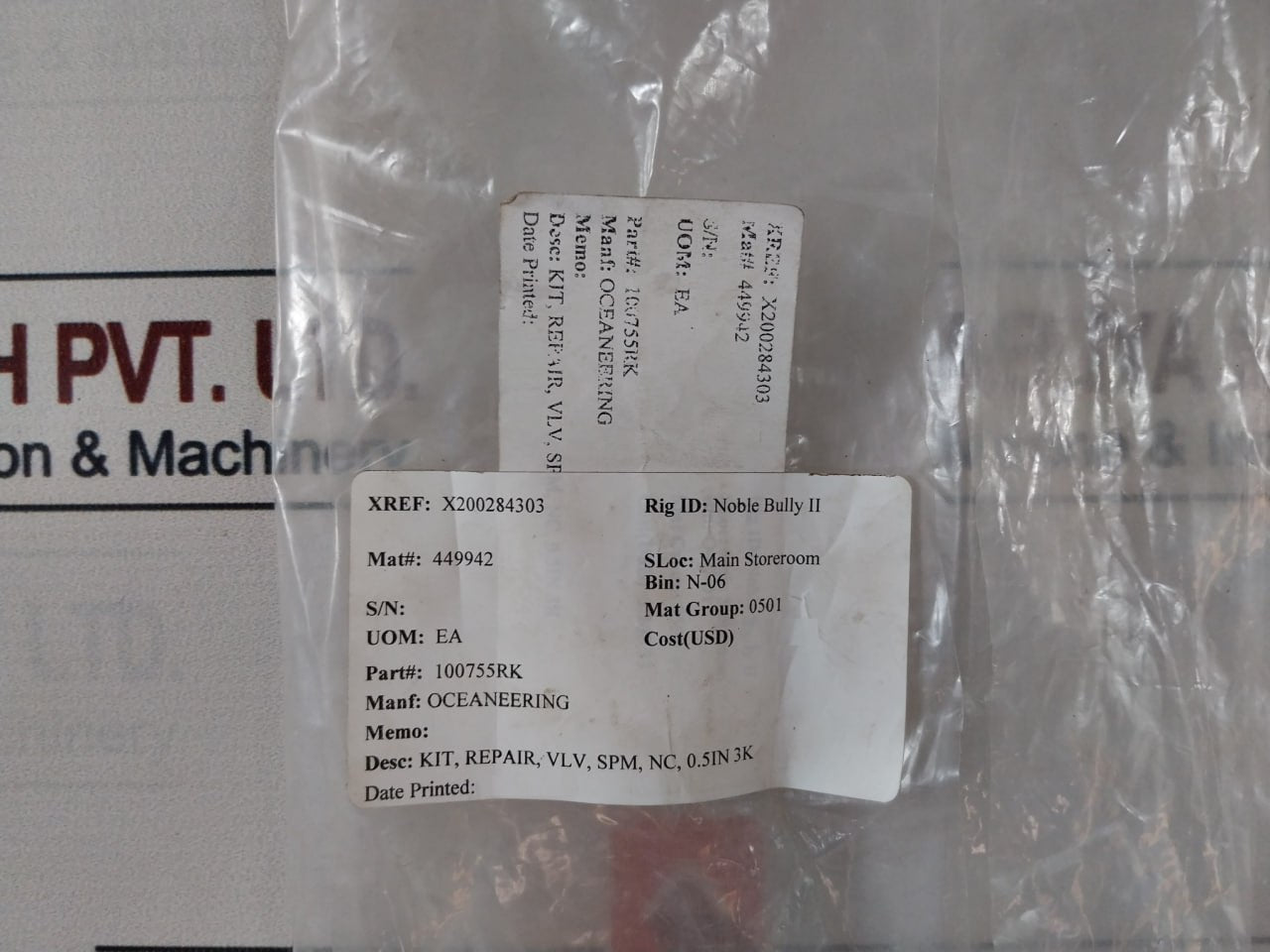 Parker Hannifin 100740-sk,100742,100091-129,100091-130, Seal Valve Kit