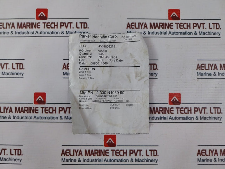 Parker Hannifin 702645-33-01 O-ring Nitrile Kit 90A