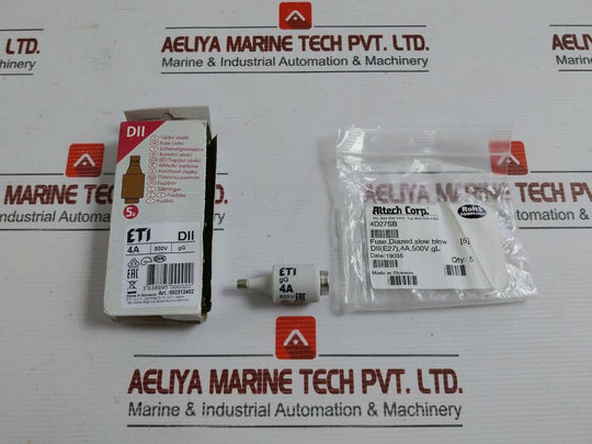 Part No: 002312402 Diazed Fuse Link Slow Blow By Eti 4A 500V(1 Box = 5 Pcs)