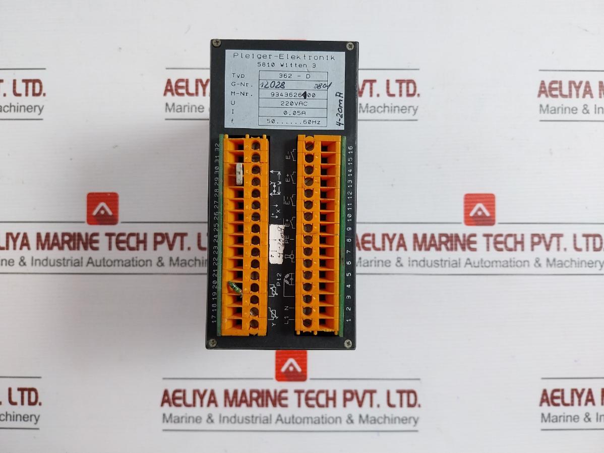 Part No: 362-d Universal Pid Controller Brand Pleiger-elektronik 220Vac/50-60 Hz