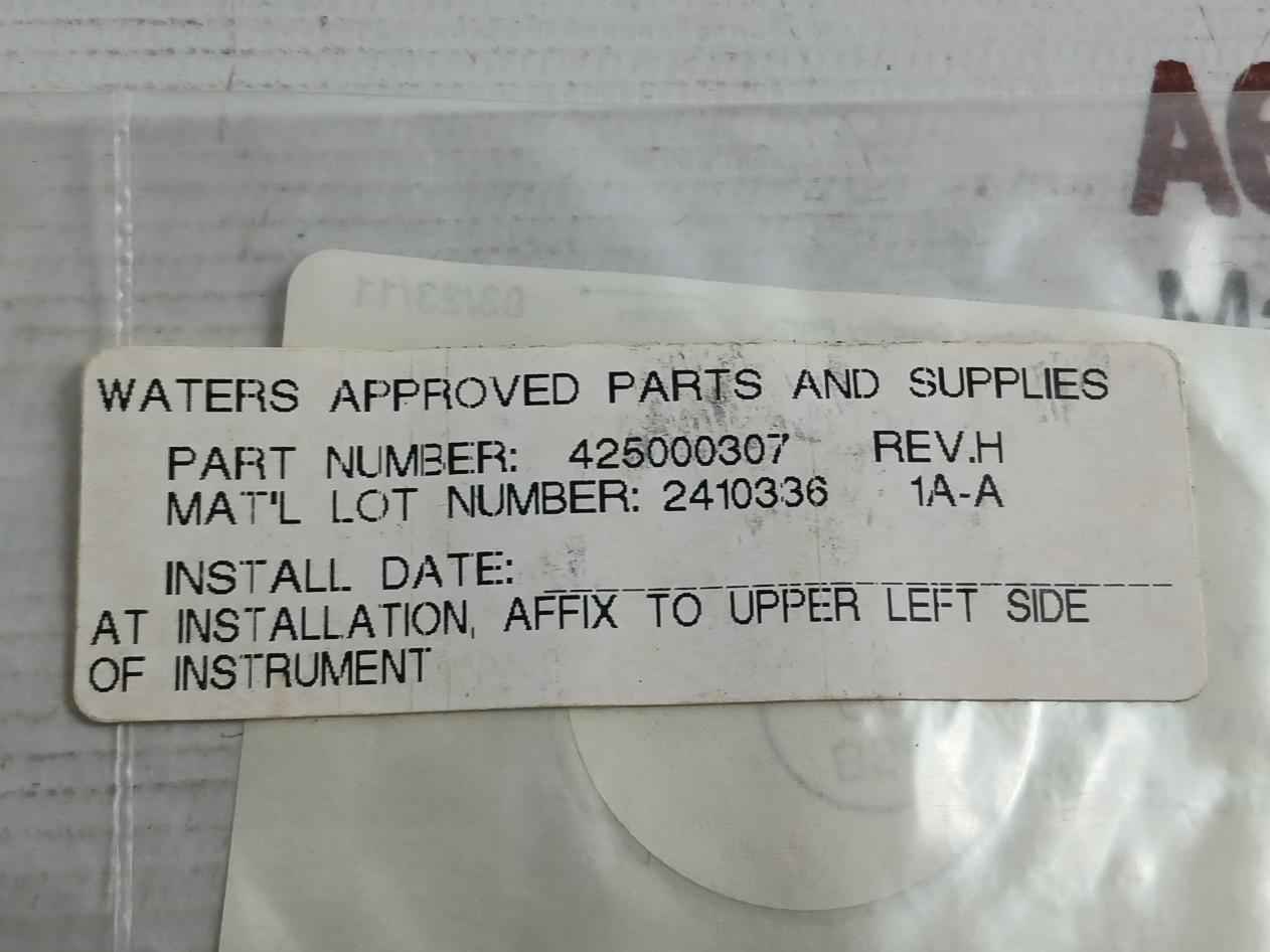 Part No: 425000307 Waters .0787 Id Floating Flanged Wash Seal