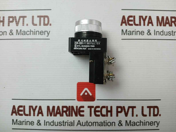 Part No: Cr-251-1 Push Button Switch By Hanyoung Nux 250 V A.C./5 A