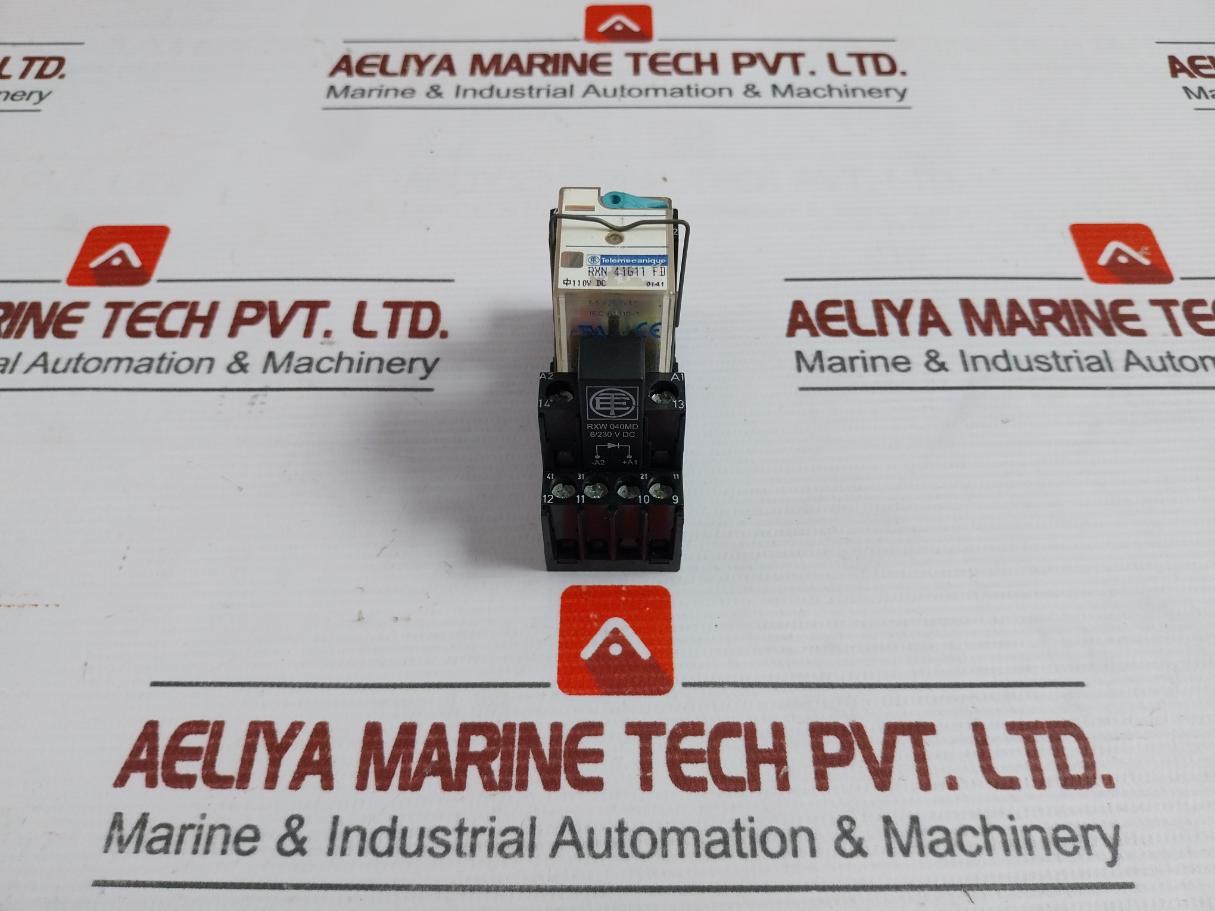 Part No: Rxn 41G11 Fd Telemecanique Relay With Socket 5A 250Vac 110Vdc