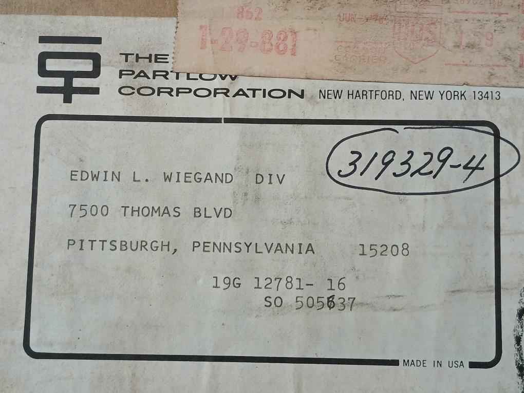 Partlow 112Kly-220-10 Thermal Element Bulb