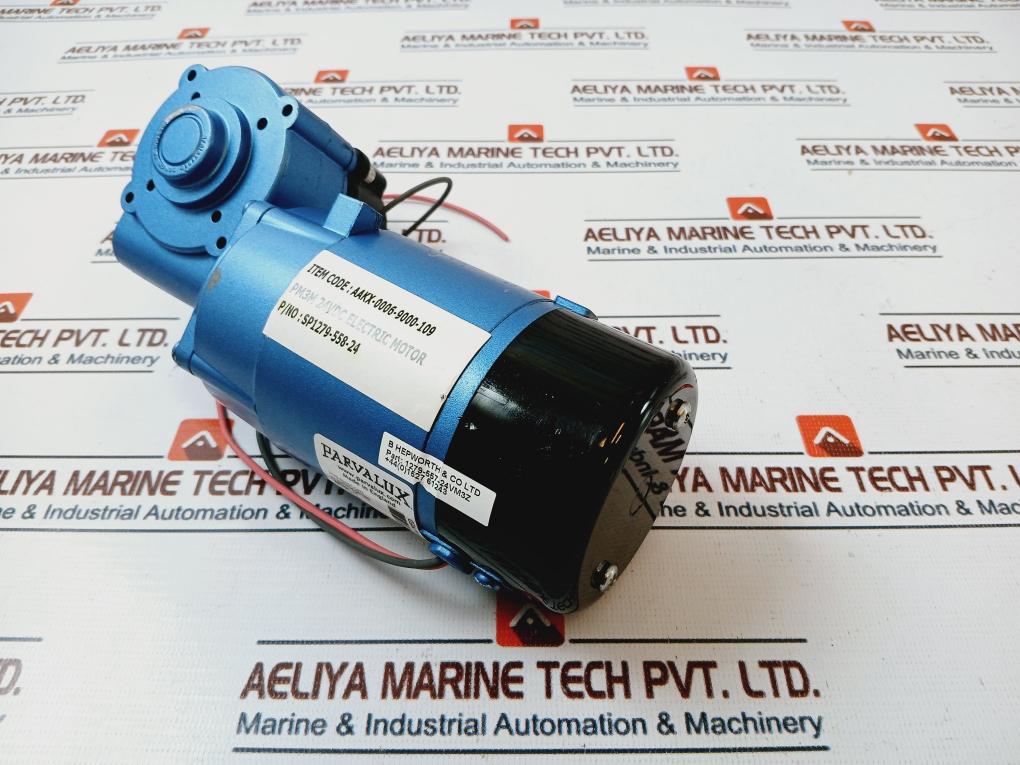 Parvalux Pm3-0044/Cont Pmdc Right Angle Gear Motor Sp1279-558-24, 24 Dc