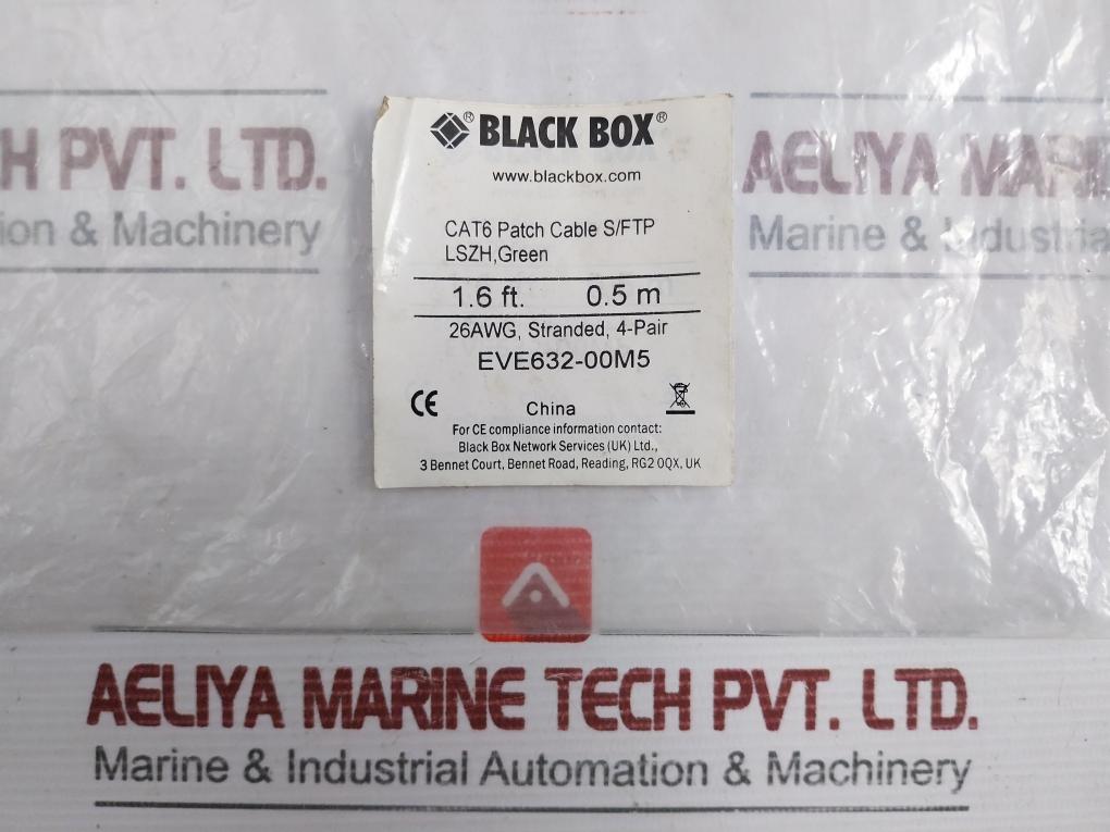 Patch Cable 0.5M Green Eve632-00M5 Black Box Cat6 S/Ftp