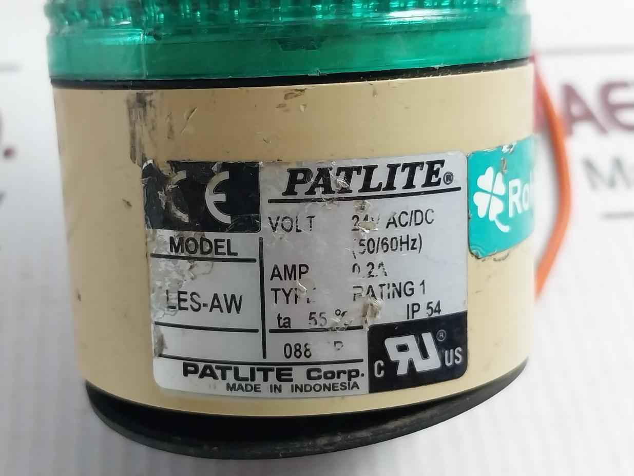 Patlite Les-aw Stack Light Tower 55˚C 24V Ac/Dc 0.2A
