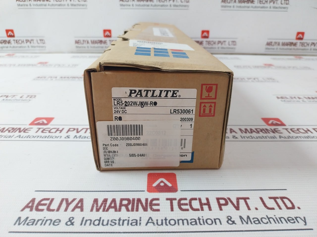 Patlite Lr5-102Wjbw-r Direct Mount Signal Tower 24V Dc 0.25A 6.6W