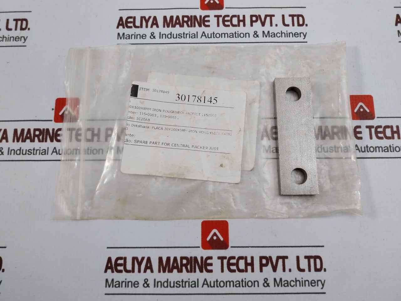 Patriot 115-0003 Plate For Central Racker Arm 30X100X8Mm