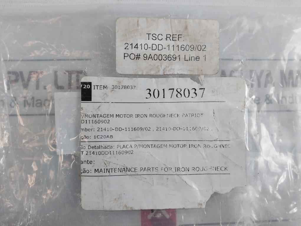 Patriot 21410-dd-111609/02 Iron Roughneck Motor Mounting Plate Set 30178037