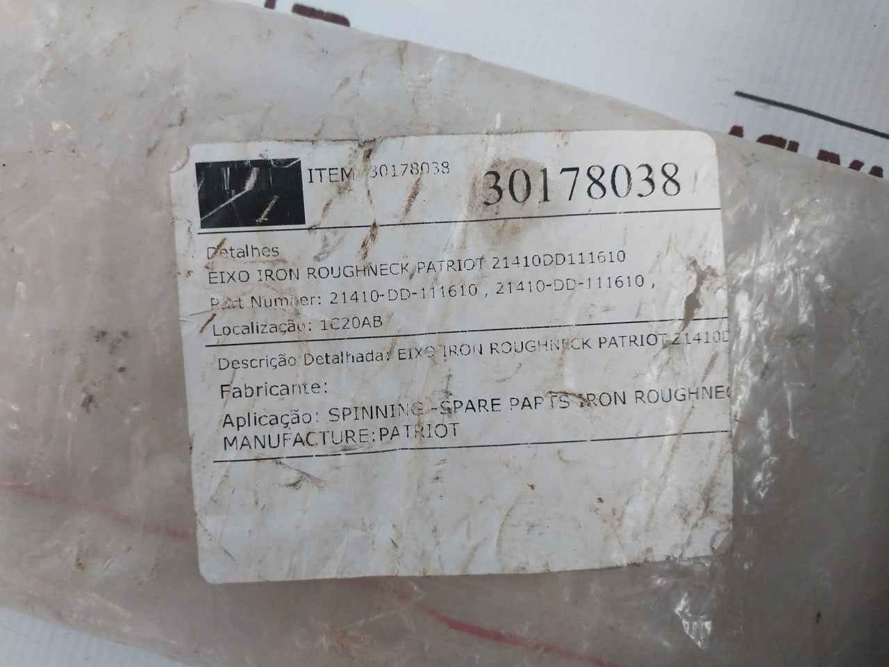 Patriot 21410-dd-111610 Iron Roughneck Axle 30178038