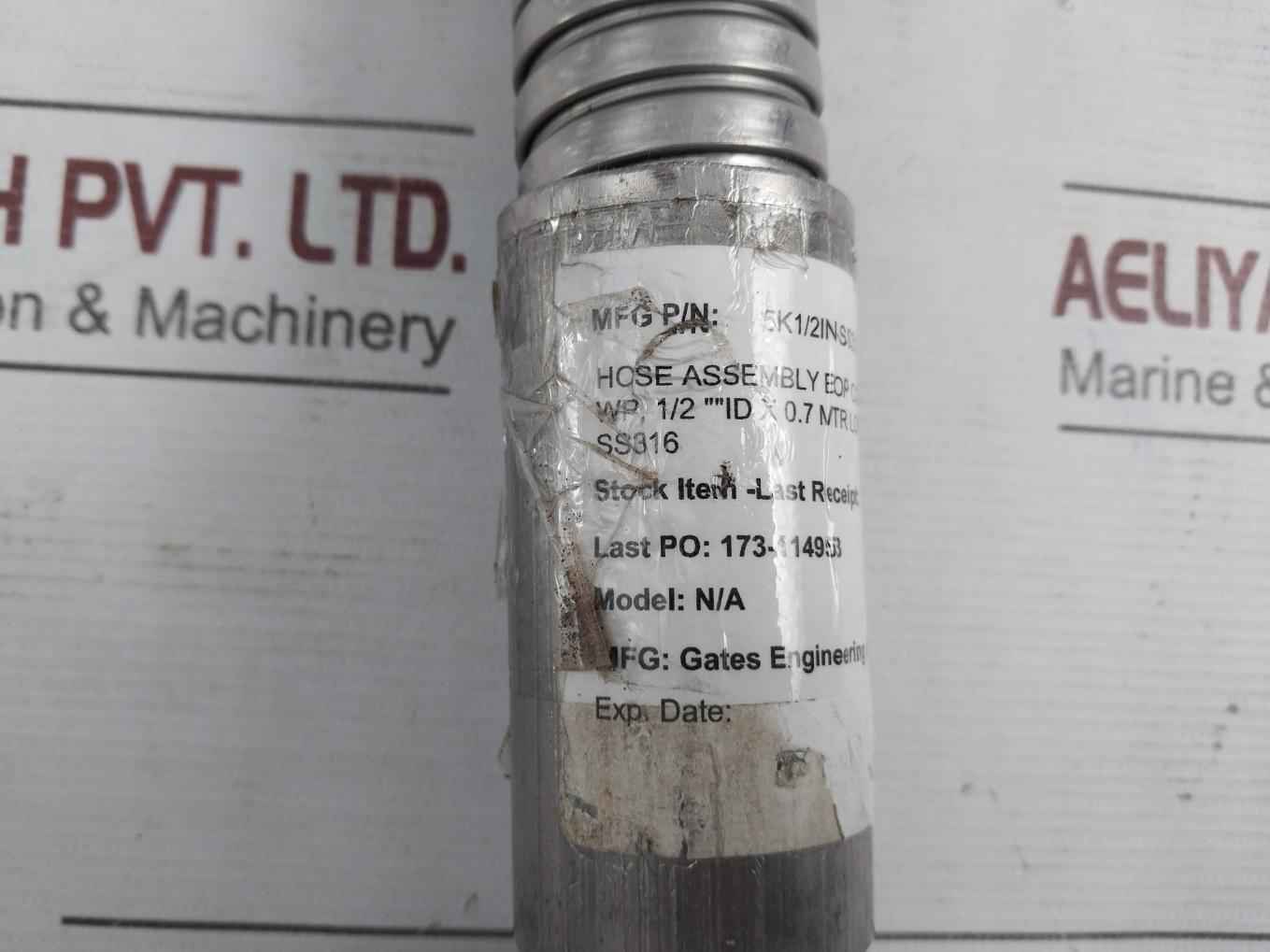 Paxtec Pfa5000-08-700Mm 1/2In 5K Psi Bop Control Hose Ss316 Jic End