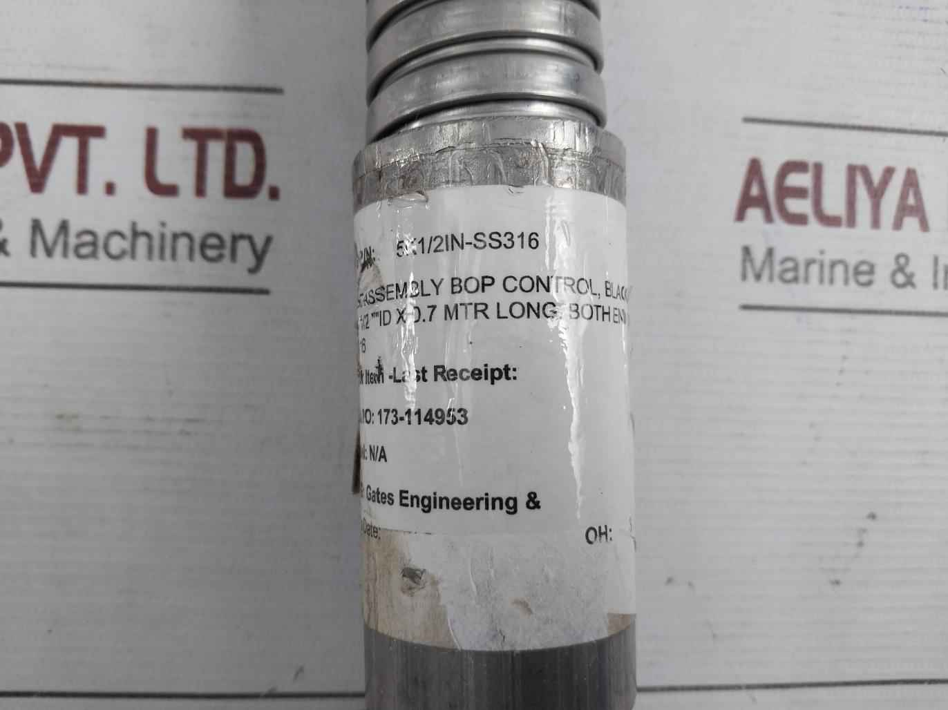 Paxtec Pfa5000-08-700Mm 1/2In 5K Psi Bop Control Hose Ss316 Jic End