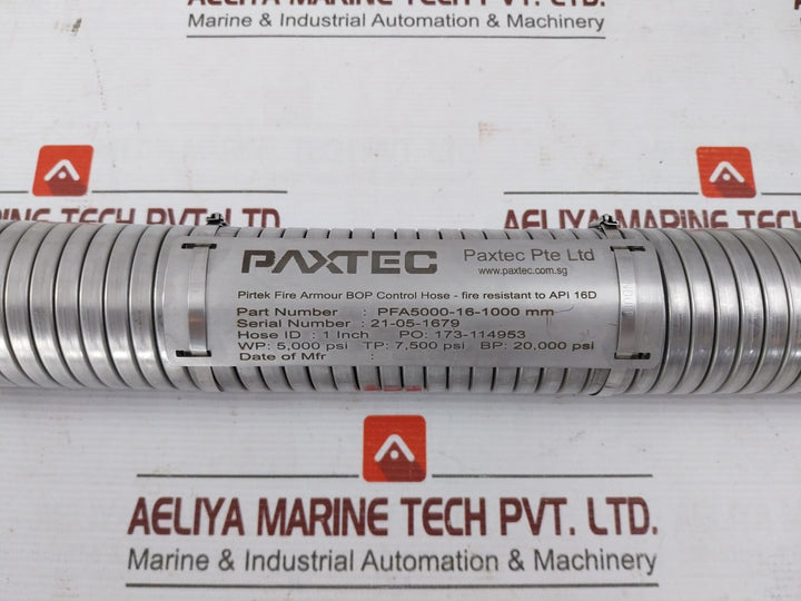 Paxtec Pfa5000-16-1000 Mm Stainless Steel Bop Control Hose 1