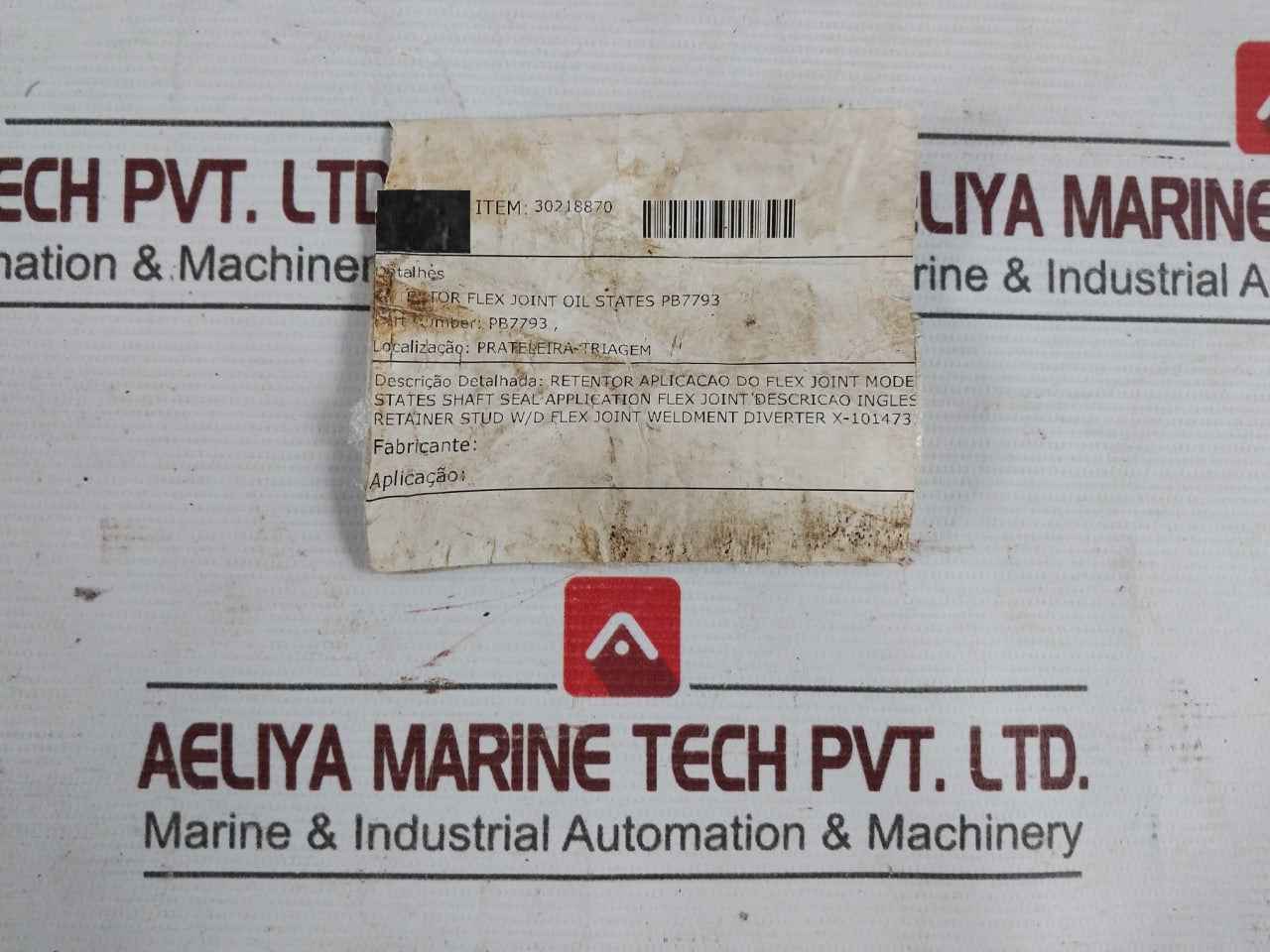 Pb7793 Oil States Shaft Seal Retainer Stud For Flex Joint Pb7793