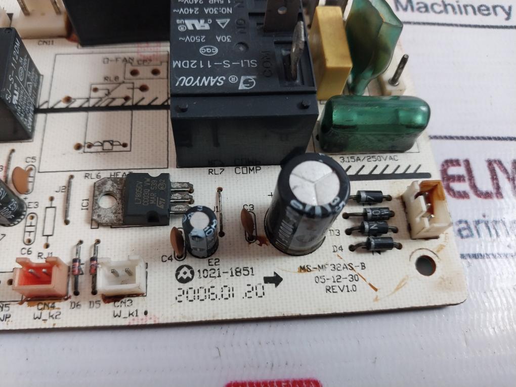 PCB 1021-1851 Refrigerator Control Board
