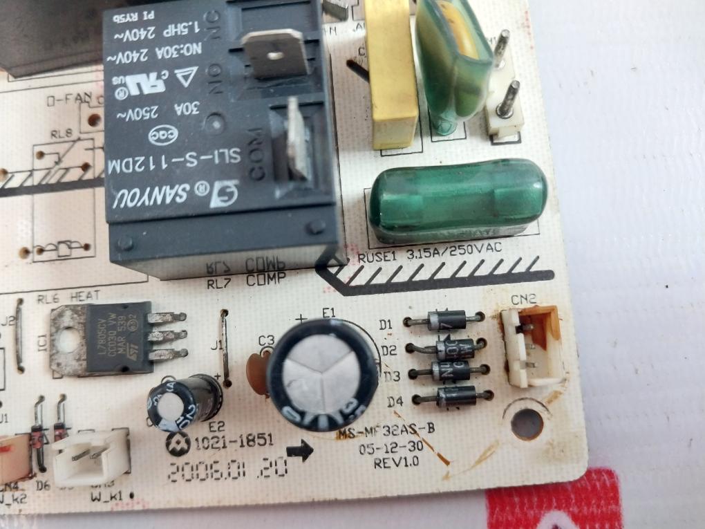 PCB 1021-1851 Refrigerator Control Board