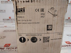 Pce 75242-3 Switch Interlocked Socket Awd 32A 4P 3H Ip66/ Ip67