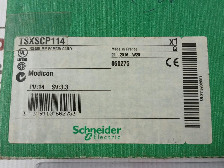 Pcmcia Communication Card Tsxscp114 Schneider Electric 60C