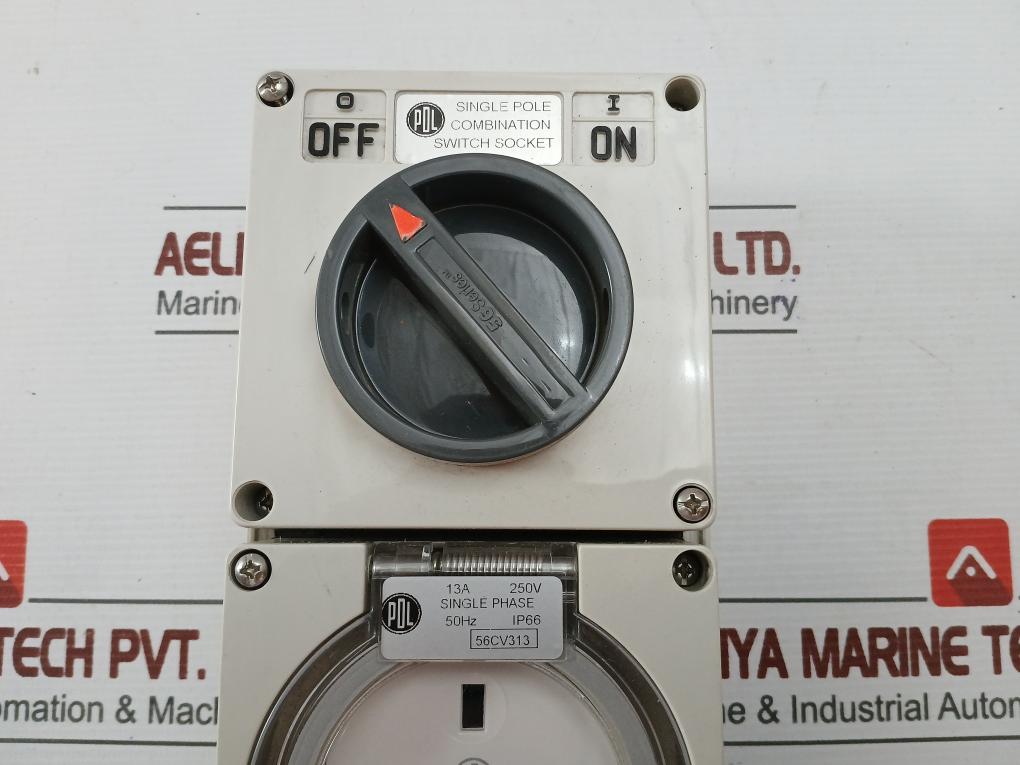 Pdl 56Cv313 Single Pole Combination Switch Socket 56 Series 50Hz
