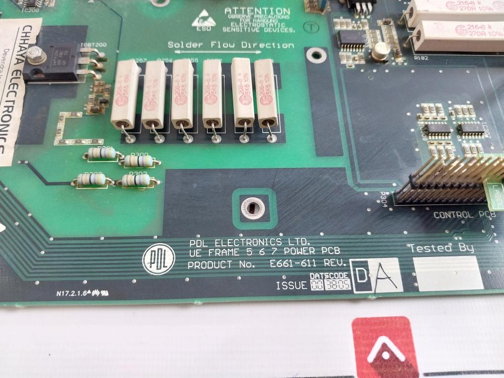 Pdl Electronics E661-611 Ue Frame 5 6 7 Power Pc Board