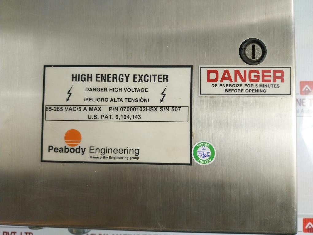 Peabody Engineering High Energy Exciter Ignition Box 85-265 Vac 07000102Hsx