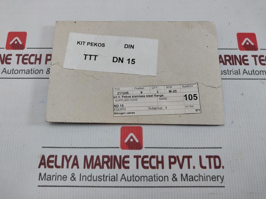 Pekos Steel Flange Kit For Valve Sku 198773
