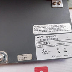 Pelco Dx8116-250 16 Channel Hybrid Video Recorder 100-240V 50/60Hz