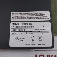Pelco Dx8116-250 Digital Video Recorder Dx 8100 Series 100-240V 50/60Hz Ver: 1.2