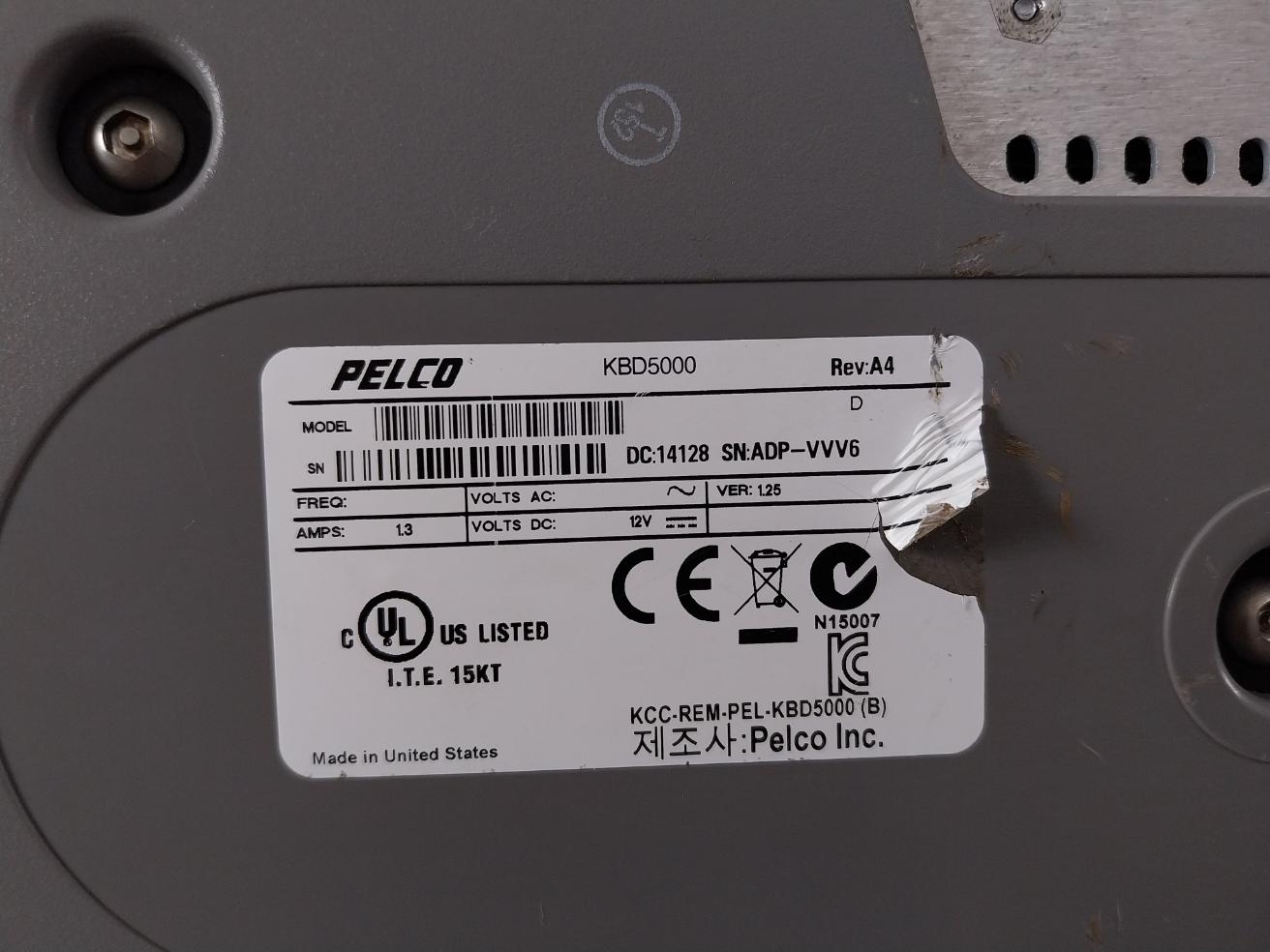 Pelco Kbd5000 Variable Speed Modular Joystick Keyboard Kcc-rem-pel-kbd5000 (B)