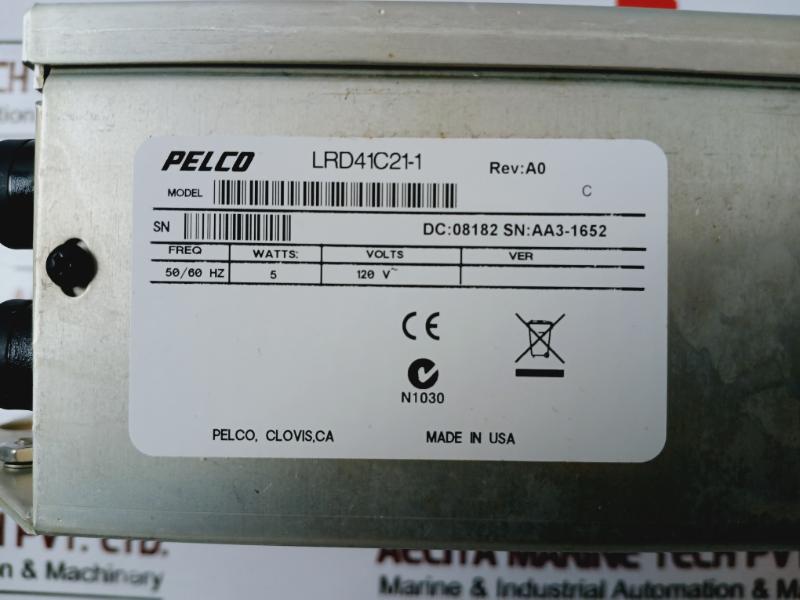 Pelco Lrd41c21-1 Legacy Fixed Speed Receiver Unit Rev A0 50/60hz 5w 120v