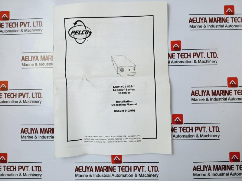 Pelco Lrd41c21-1 Legacy Fixed Speed Receiver Unit Rev A0 50/60hz 5w 120v