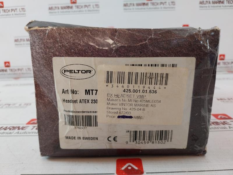 Peltor Mt7H79F-50 High Attenuation Headset Se-331 02 425-04 B 33792