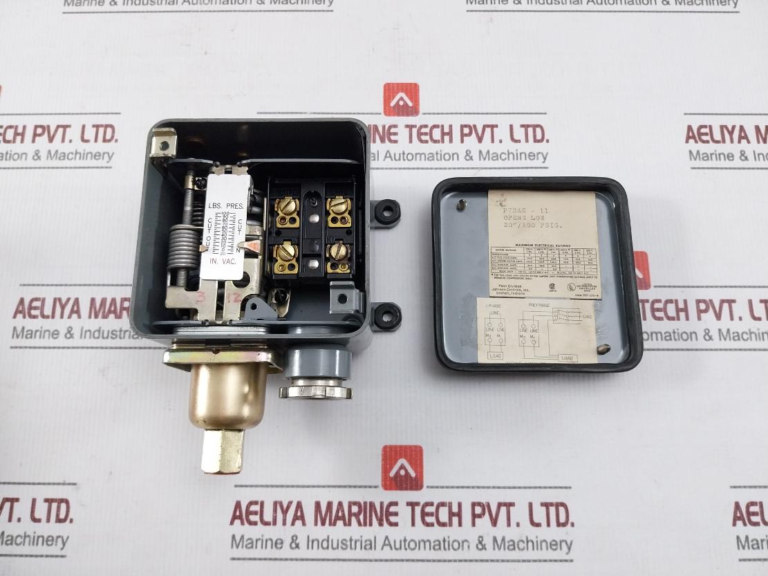 Penn P72Ae-11 Automatic Pressure Controller 20"-100 Psig 120-600 Vac 57.5 Va
