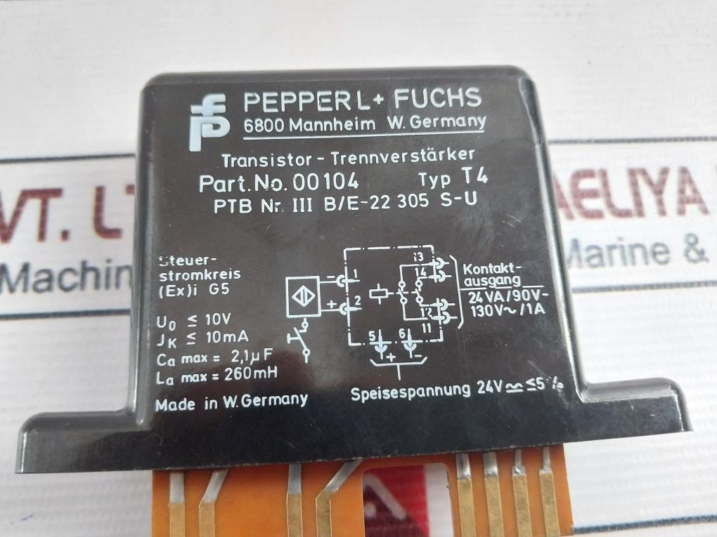 Pepperl+Fuchs 00104 T4 Transistor-isolation Amplifier
