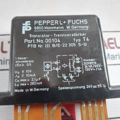 Pepperl+Fuchs 00104 T4 Transistor-isolation Amplifier