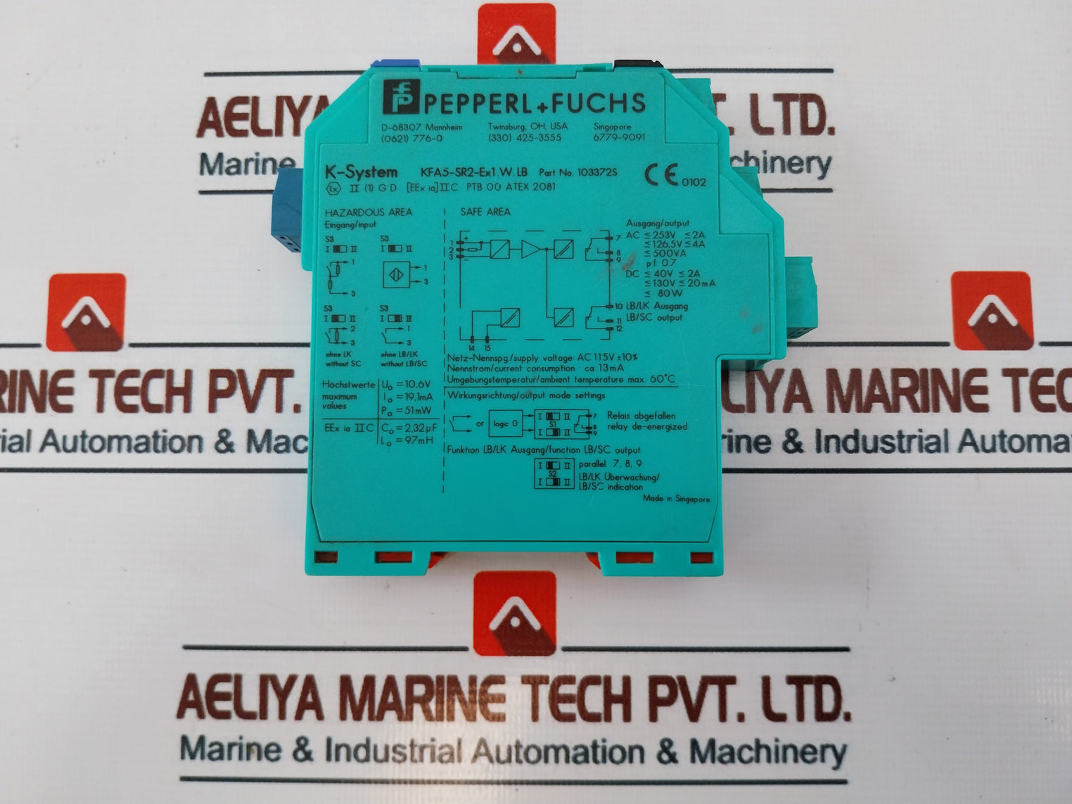 Pepperl+Fuchs 103372S Isolation Barrier Kfa5-sr2-ex1.W.Lb