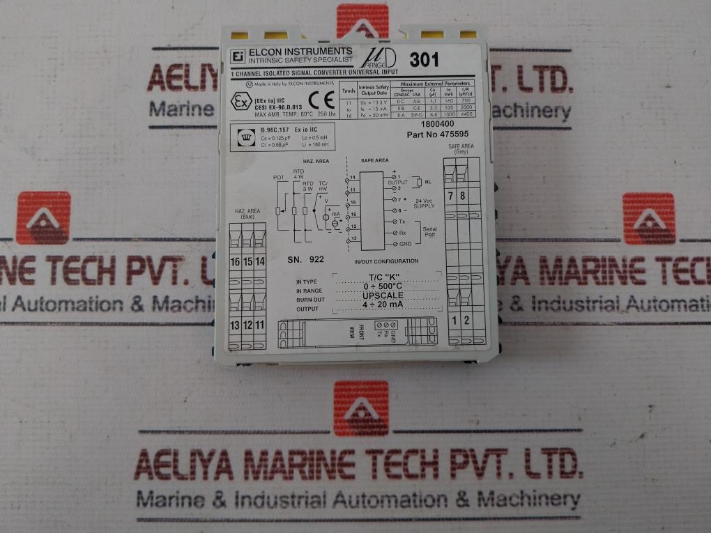 Pepperl+Fuchs Elcon El-ud301-1.8 Signal Converter Universal 24Vdc Sd-cd-002