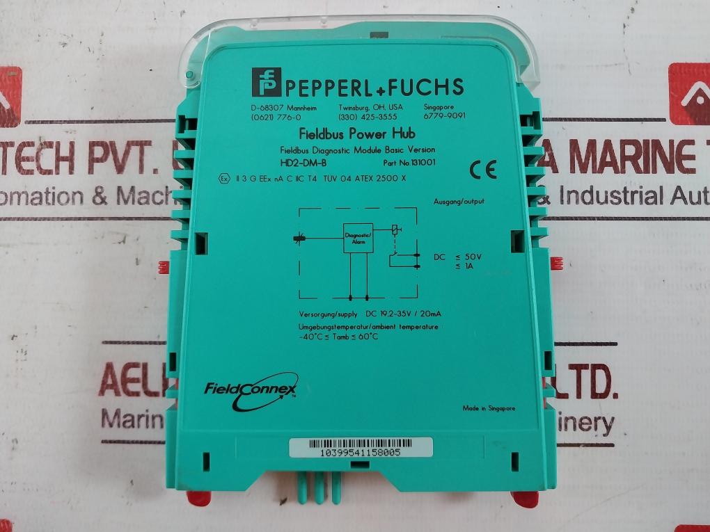Pepperl+Fuchs Hd2-dm-b Basic Fieldbus Diagnostic Module 131001 Dc 19.2-35V/20Ma